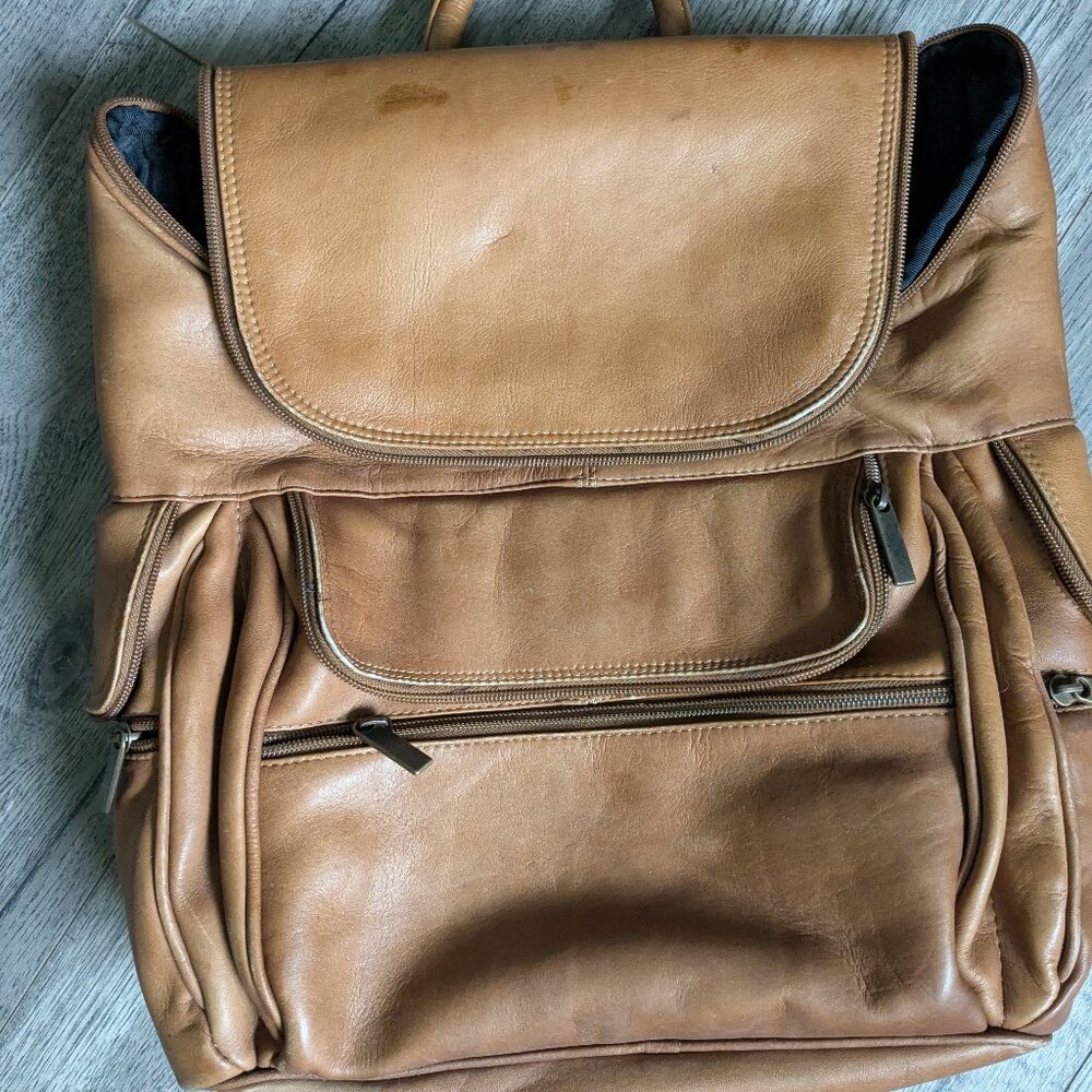Leather laptop bag